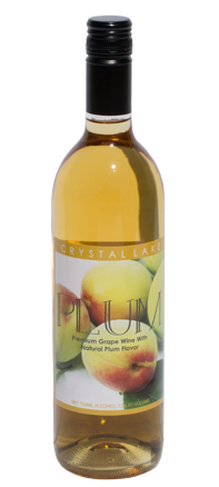 Crystal Lake plum wine bottle.