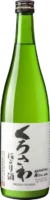 Green bottle of Japanese sake with label