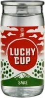 Lucky Cup sake can design with Mount Fuji graphic.