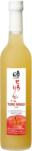 Toru Ringo Japanese cloudy sake bottle.